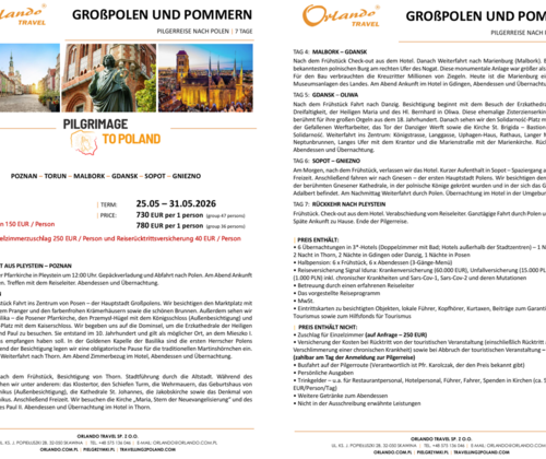 Programm Polenfahrt Mai 2026